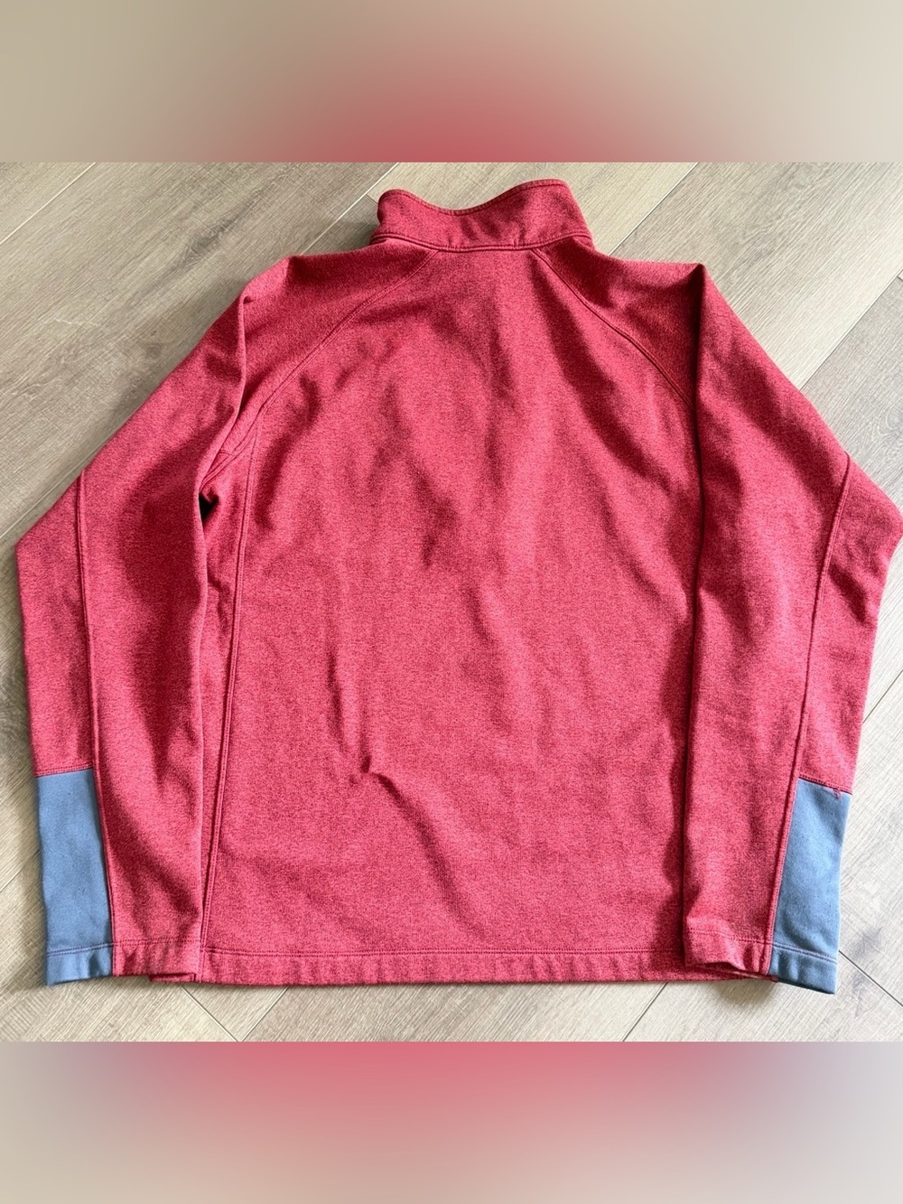 North Face Men’s Large Canyonlands 1/4 Zip Pullover Sweater Gray Cuff Accents - Picture 10 of 11